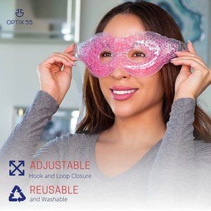 (Lot of 2) OPTIX 55 Medical Eye Mask EyeHoles Freeze or Heat One Size